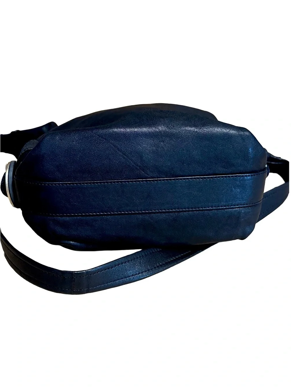 SEE BY CHLOE BLACK LEATHER SLOUCHY SHOULDER BAG